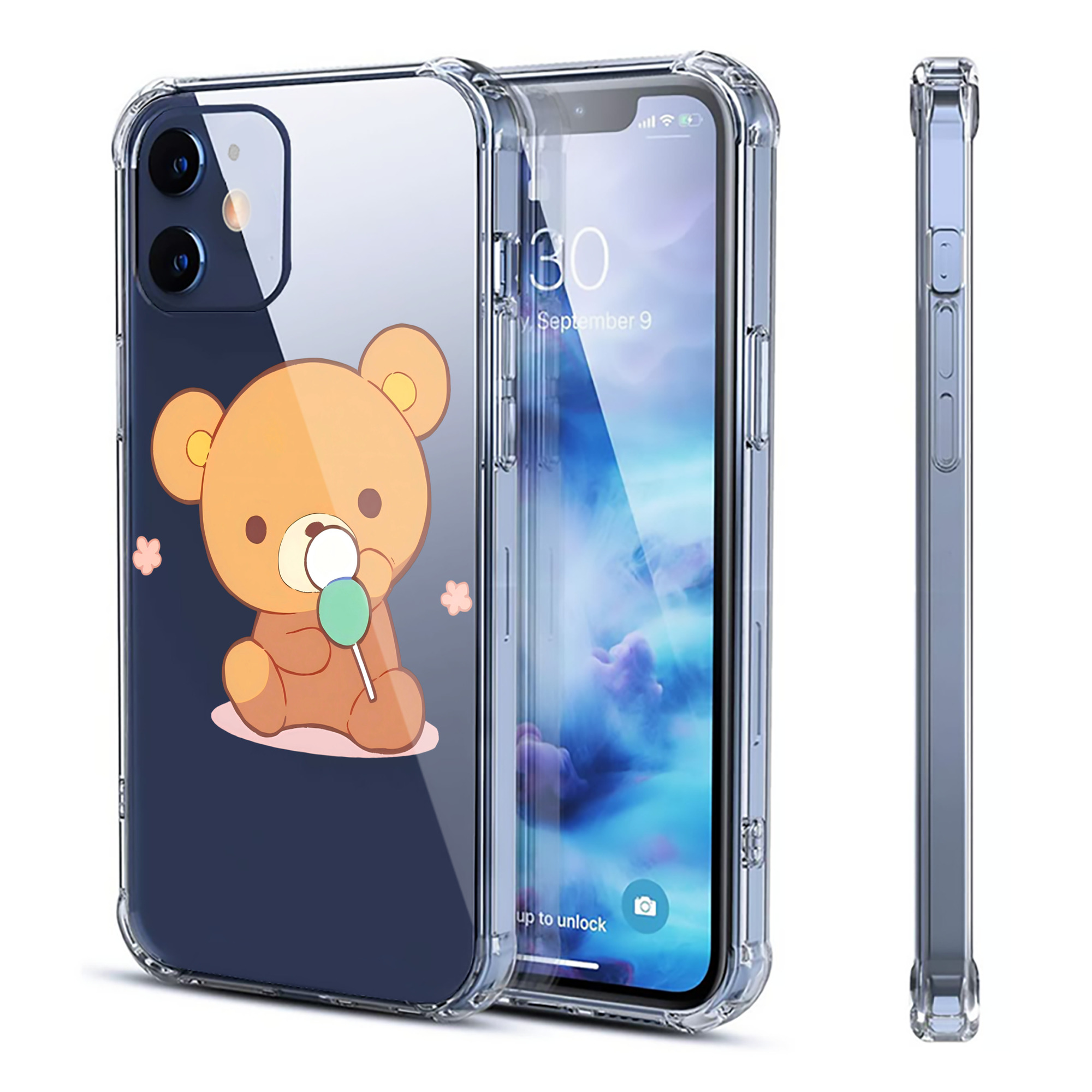 （画像用） リラックマ リラックマ キイロイトリ Rilakkuma Korilakkuma Kiiroitori 【iPhone 12シリーズ対応】透明スマホケース（クリアソフトケース）